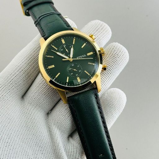 Fossil Vintage Chronograph Leather Band Watch