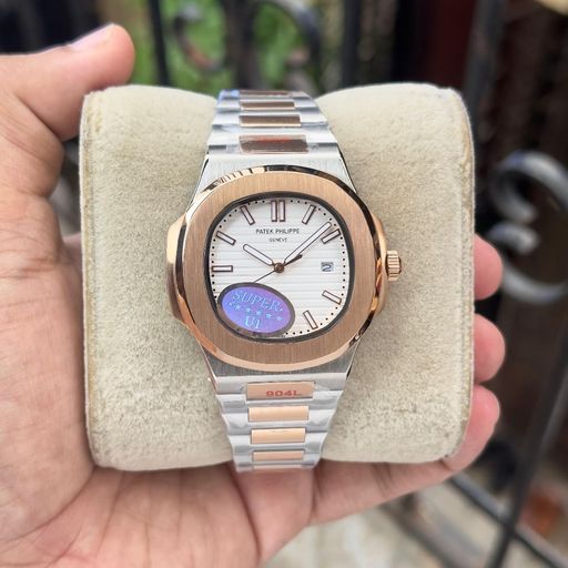 Patek Philippe Excellence Silver and Rose Gold Wristwatch