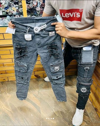Mens Denim Six Pocket Stretchable Jeans 2024