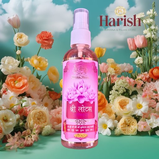 Aroma Shree Premium Shree Lotus Spray Attar 100 ml | Long Lasting Floral Fragrance for Pooja, Meditation & Daily Use