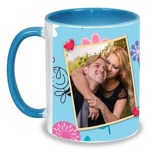 Customized Coffee Mug Sky Blue