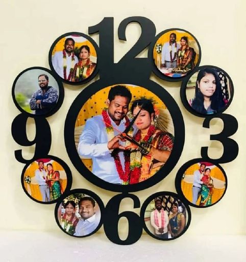 PERSONALIZED WOODEN WALL CLOCK  02
