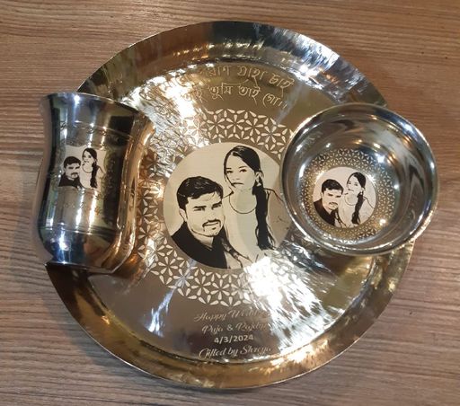 12 inch Customized  Kansa Thala Set