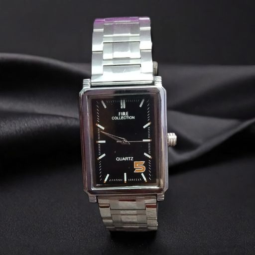 Infinite Elegance Men's Silver Chain Watch