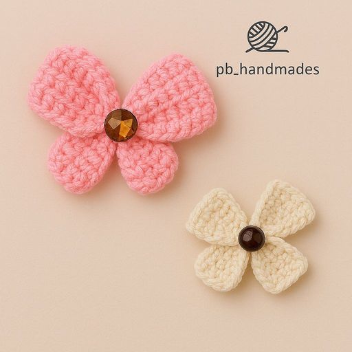 Crochet Bow Set Of 2
