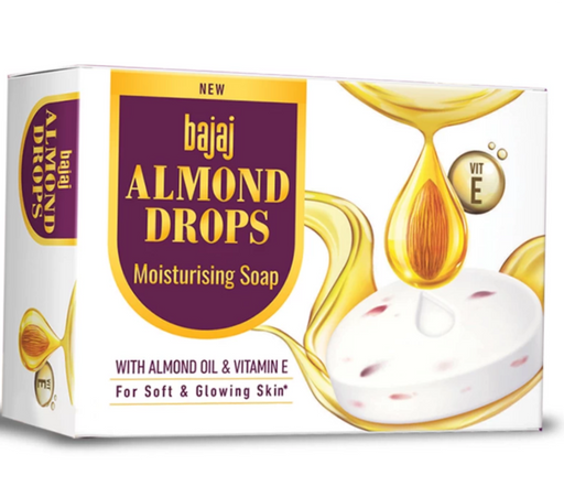 Bajaj Almond Drops Moisturising Soap with Almond Oil and Vitamin E