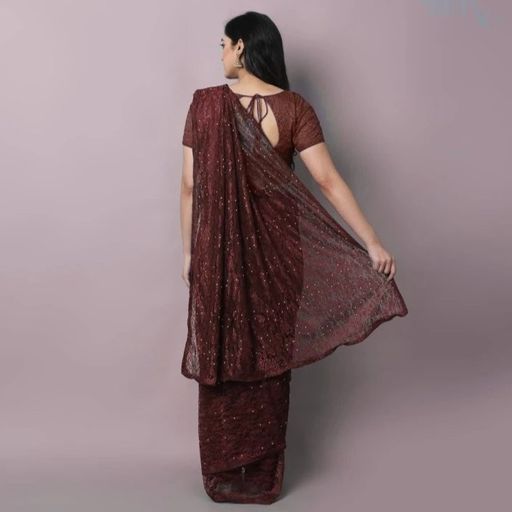 brown beautiful your dream net sarees😍😍😘