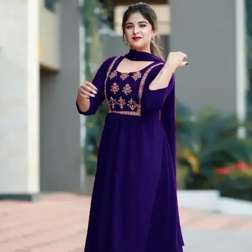 designing blue colour kurta for women