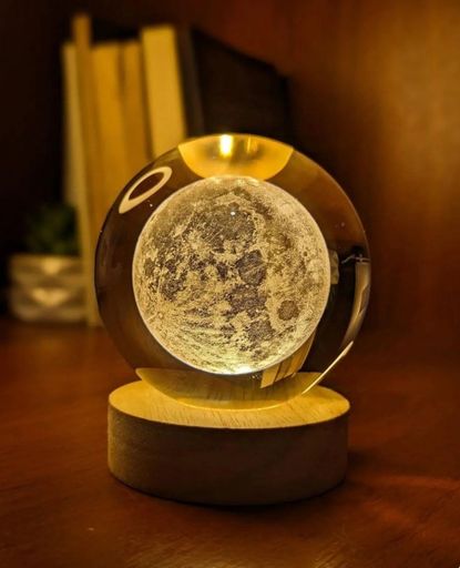 3D CRYSTAL MOON LAMP | PREMIUM K9 HIGH QUALITY GLASS