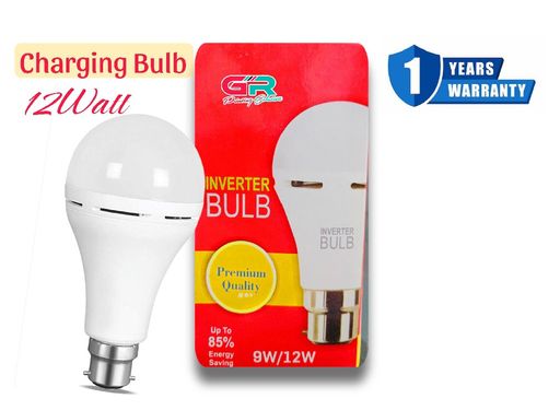 GR Rechargeable LED Bulb 12w With 1 Year Me Warranty 3Hrs Backup 