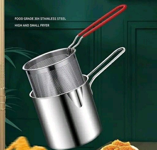 Deep Frying Strainer and Oil Basket 