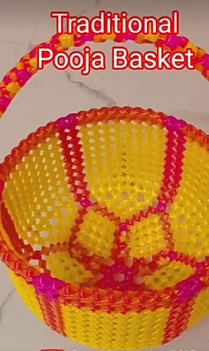 round Puja basket..