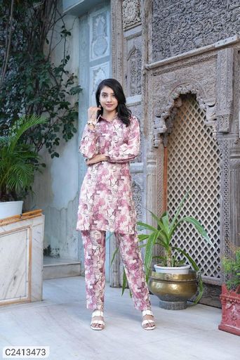 Women Floral Print 2-Piece Co-Ord Set