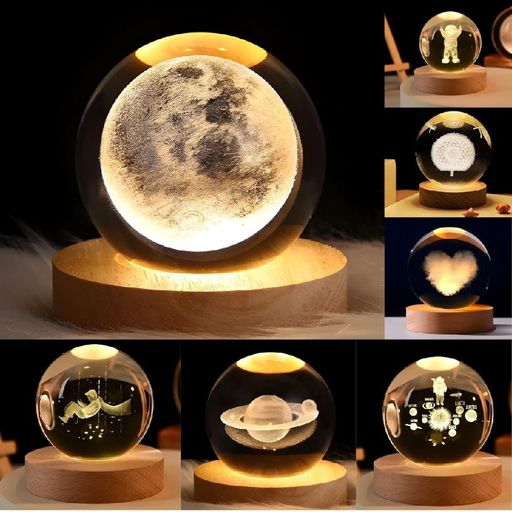 3D Crystal Ball Night Lamp