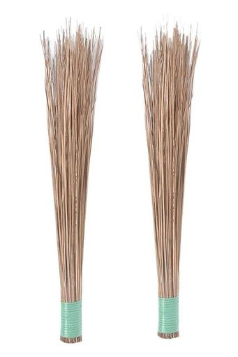 Natural Coconut Leaf Grass Broom Stick (Coconut Jhadu/Nariyal Jhadu/Teela) Pack of 2