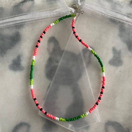 Tropical Watermelon Beaded Necklace