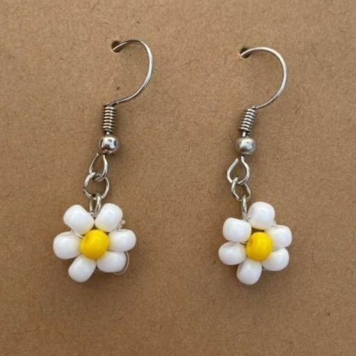 Dainty Flowers Bead Earrings 