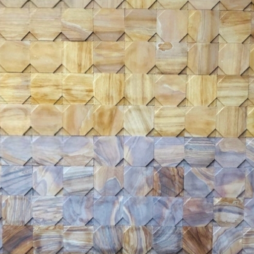 Cheks Rainbow  Teak 6×6 For Home Interior 