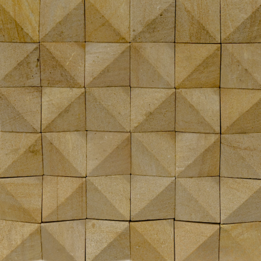 Teak Diamond Natural Stone wall cladding 