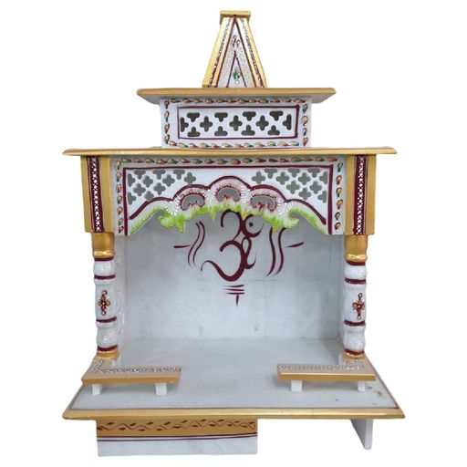 Elegant Marble Temple Painting 2.0x1.0 feet