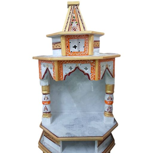 Gujarati Conceptualized Marble Painted Temple size 1.5x1.0