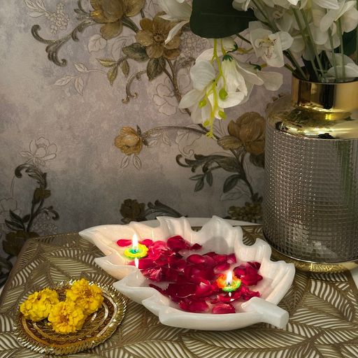 Mapel Design Bowl , White Marble Urli