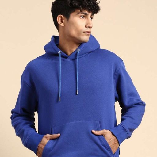 Men's High Quality Blue winter Hoodie.