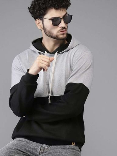 Men's Black & White Hoodie.