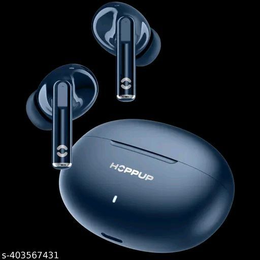 HOPPUP AirDoze S40 Earbuds with 13MM Drivers, 40H Playtime, Rage Mode, ENC & Type-C Bluetooth Headset (Blue, True Wireless)