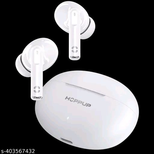 HOPPUP AirDoze S40 Earbuds with 13MM Drivers, 40H Playtime, Rage Mode, ENC & Type-C Bluetooth Headset (White, True Wireless)