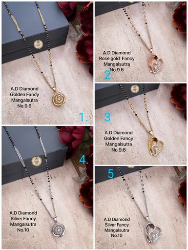 A.d Diamond Rose Gold Fancy Mangalsutra