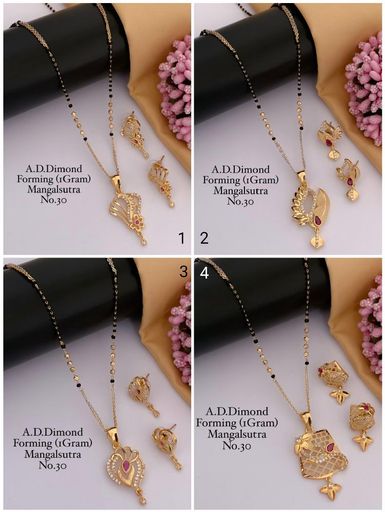 A.D Diamond Forming 1 Gram Mangalsutra 