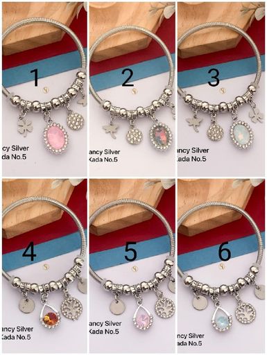 Fancy Silver Kada Breslet