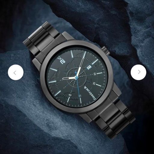 Fast-track men's Black Analogue watch 