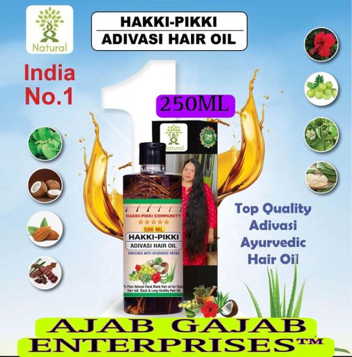  250 ML Hakki Pikki Adivasi Herbal Hair Oil free delivery