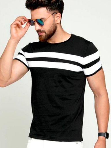 Black Cotton Tshirt For Men T-shirt 