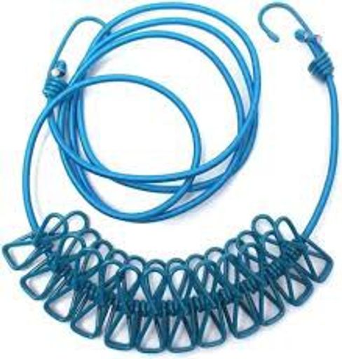 Outdoor Camping Elastic Clothesline Travel Convenient To Dry Clothes Socks With Clips Rope Stretchable Elastic Rope Durable