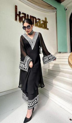 Chikankari Work Kurta & Pant Set