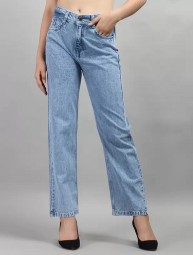 Visker & Washed Wide Leg stretchable Denims jeanfor womens, girls and ladies