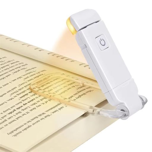 Portable USB Rechargeable Led Clip on Book Lights for Reading in Bed
