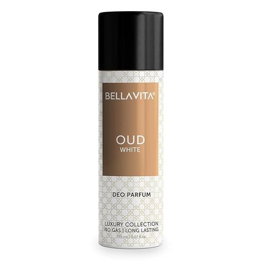Bella Vita Luxury OUD WHITE No Gas Body Deodorant Parfum for Men with Orange, Fressia & Tobacco|Woody Long Lasting Body
