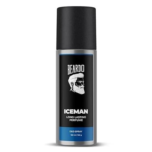 Beardo Perfume Body Spray for men - ICEMAN, 150ml | Amber Woody, Aromatic Fresh | Deo For Men | Long Lasting Deodrant fo