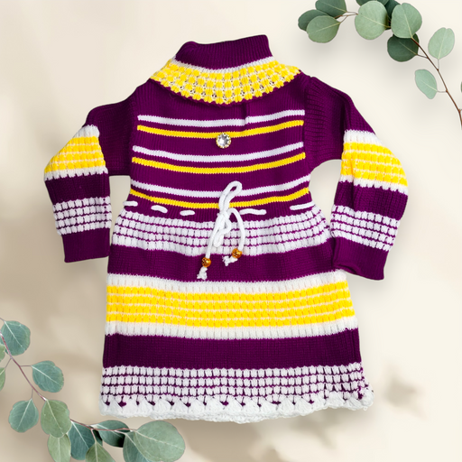 Baby girl woolen sweater multi colour 6-18 month 