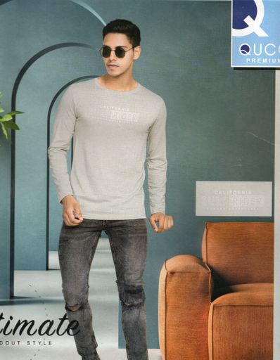 Pure Cotton Round Neck Regular Fit Solid Full Sleeve T-Shirt for Men & Boys Multi colour available L size 