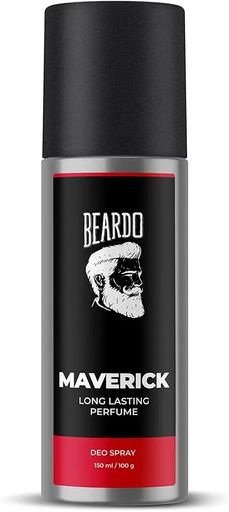 Beardo Perfume Body Spray for men - MAVERICK, 150ml | Oriental Leather Woody | Fresh | Deo For Men | Long Lasting Deodorant for Men | Gift | Men's Fragrance | Christmas gift for men | Gift For Friends 