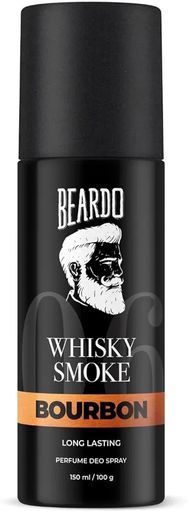 BEARDO PERFUME DEO SPRAY - Whisky Smoke Bourbon, 150ml | Get compliments with Long lasting Leathery, Woody Deodorant | Gift for Men | Christmas gift for men | Gift For Friends