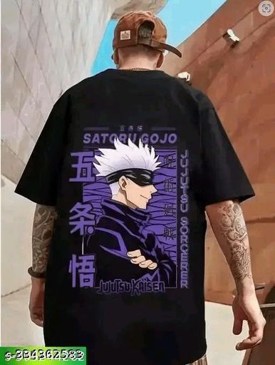 Graphic Print T-Shirt | Men Printed Round Neck Polyester  Black T-Shirt |