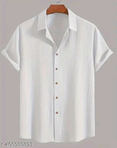 Men Regular Fit Shirt with Short Sleeves