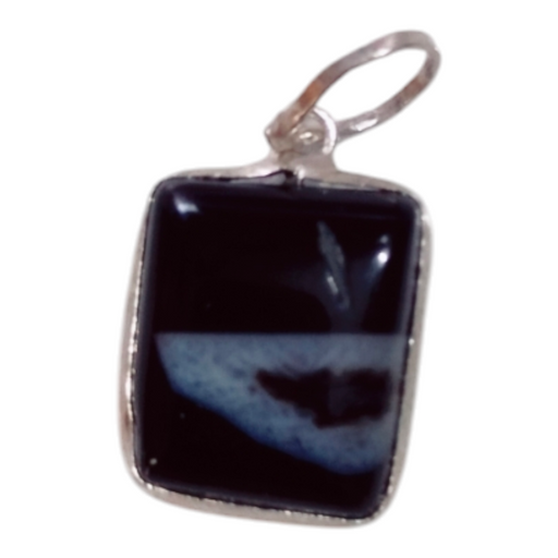 Square Shape Black Hakik Pendant 