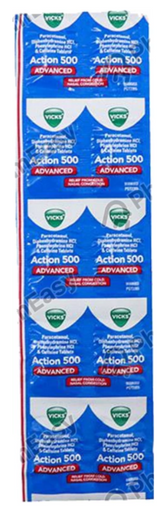 Vicks Action Advanced 500mg Strip Of 10Tablets